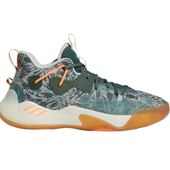 Adidas Harden Step Back 3 Basketball Shoes Green White Mens 12.5 UK 12 EU 47 1/3